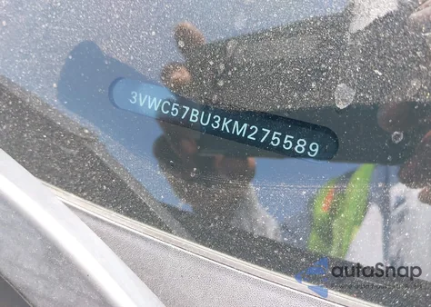 2019 Volkswagen Jetta 1.4T R-Line/1.4T S/1.4T Se from USA, damaged, VIN 3VWC57BU3KM275589